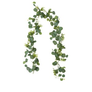 Guirnalda de Hojas de Eucalipto Simuladas de 180 cm, Decoración de Plástico para Bodas y Hogar - Product Image 5