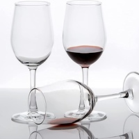 Verre à vin rouge transparent de haute qualité en gros, fait main, 415 ml, avec logo personnalisé, design moderne et vintage de luxe, pour fêtes et mariages