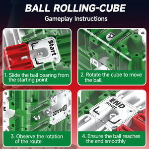 Cubo Mágico Educativo para Aliviar el Estrés, Laberinto Grande, Rompecabezas de Bolas Rodantes en 3D, Cubo de Laberinto para Niños, Pensamiento Lógico - Product Image 4