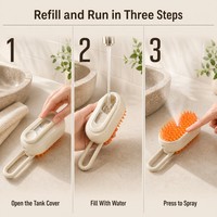 Brosse à vapeur électrique pour animaux de compagnie, peigne pour enlever les poils de chat et de chien, rechargeable, avec fonction de massage par pulvérisation, outil de toilettage pour poils longs et poils lâches