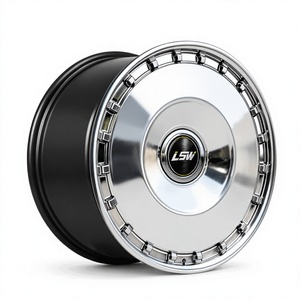 Jantes forgées monobloc en argent poli 19 20 22 pouces, design rétro creux, jantes en alliage 5x130 5x120 pour Mercedes pour BMW - Product Image 1