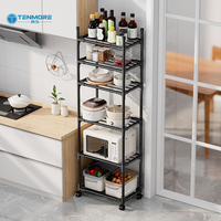 Étagère de rangement en métal robuste avec barres transversales de 9,8 mm pour salon et garde-manger