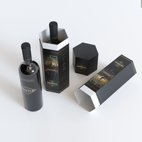 Carton de bouteille de vin d'emballage de whisky et de spiritueux en gros, Carton cadeau pour boîte-cadeau de bouteille de vin unique
