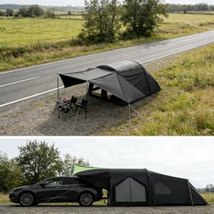Tente de hayon pop-up imperméable de qualité supérieure avec auvent et annexe pour SUV, pour un espace de vie étendu et le camping en plein air - Product Image 3