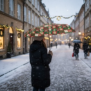 กรอบเหล็กพับได้อัตโนมัติ/แบบแมนนวล ลายคริสต์มาส  โลโก้ส่วนตัว  แบบพกพา  ของขวัญคุกกี้ซานต้าและขิง  ปรับแต่งได้ - Product Image 6