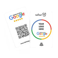 Tarjeta DE REVISIÓN DE Google NFC NTAG213 216 Soporte de plástico Rfid para Ins/Facebook/Yelp/Tripadvisor restaurante/Hotel