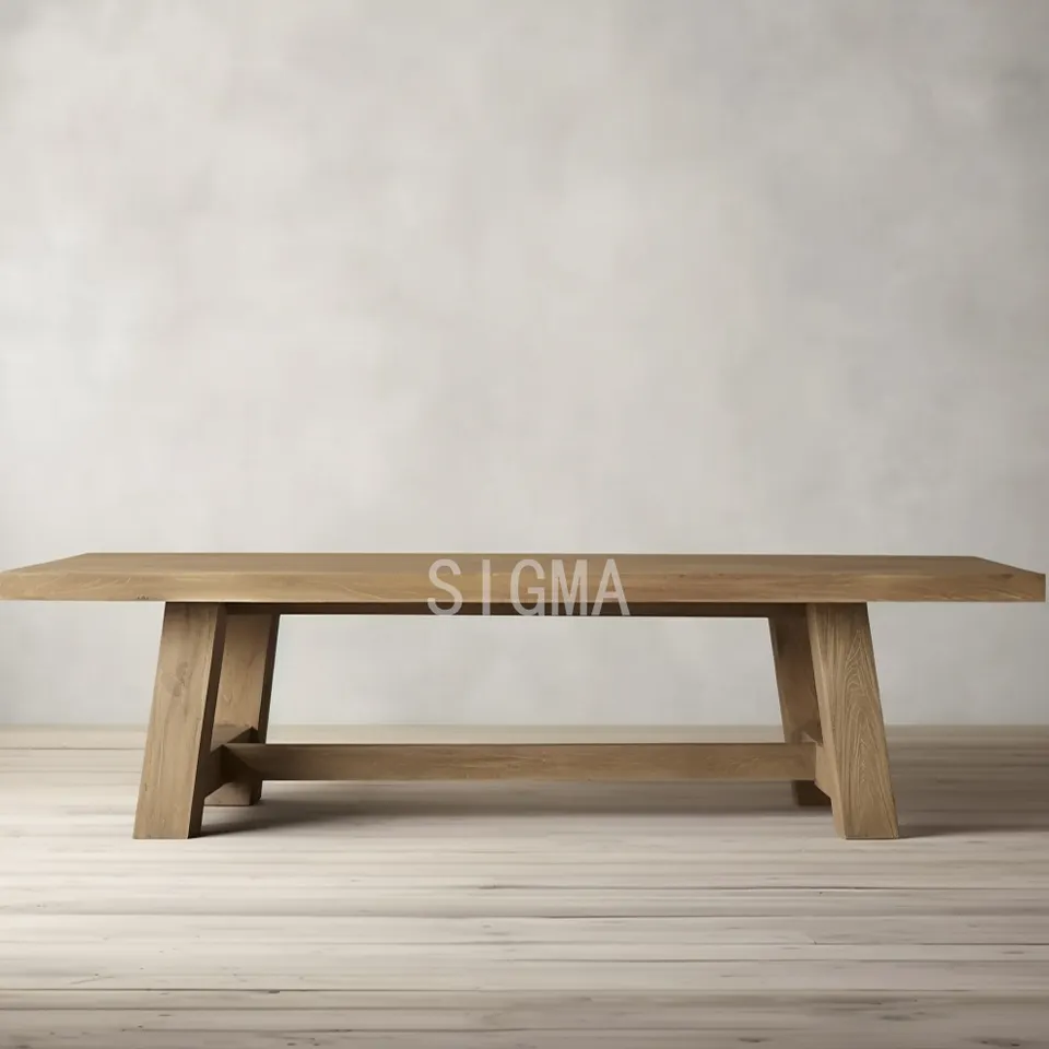 2023 China New Design Wooden Rectangular Table Indoor Custom Made Dining Table