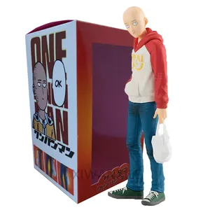 18cm POP UP PARADE One Punch Man Anime Figure Saitama OPPAI Hoodie Action Figures Collection Model Doll Toys