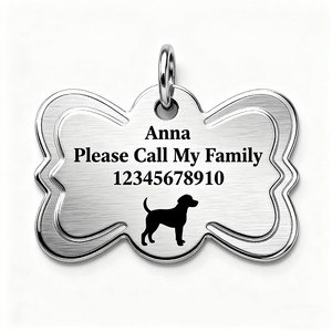 Biểu Tượng Tùy Chỉnh Thời Trang Trống Laser Khắc Kim Loại Con Chó Cổ Áo Tag Bán Buôn Chất Lượng Cao Sang Trọng Nhỏ Kim Loại Gồ Ghề Pet Thẻ - Product Image 3