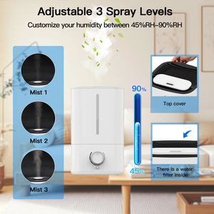 Humidificateur d'air ultrasonique à brume froide 5L pour chambre et hôtel, avec remplissage par le haut, pour usage domestique et professionnel - Product Image 4