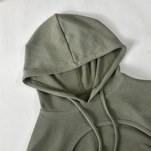 ชุดจั๊มสูทแจ็คเก็ตเซ็กซี่ แต่งเชือกผูก แขนยาว คอกลม ชุดเข้าเซ็ตเต็มตัว แฟชั่นใหม่ 2024 สไตล์ลำลอง ชุดออกกำลังกาย 2 ชิ้น - Product Image 5