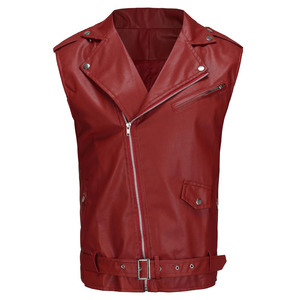 Direct Factory Supply <b>Mens</b> Lightweight Leather <b>Vest</b> Breathable Winter Outerwear High Street Style Leather <b>Vest</b> in Top Quality - Product Image 2