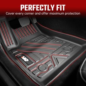 2023-2025 Model 3 Fully Enclosed Odorless <b>TPE</b> Waterproof Floor Liner 6 PCS Duty-Proof Foot Pad Car Mats D0100XUZ667 Odorless <b>TPE</b> - Product Image 6