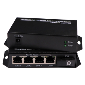 1000M Ethernet thiết bị điện tử sợi Quang Phương tiện truyền thông chuyển đổi 4 Ethernet 1 Cổng 20km - Product Image 2