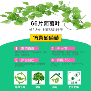 Lianes artificielles vertes 200 cm+ – Plantes suspendues hautement réalistes pour décoration intérieure, mariages et événements - Product Image 3