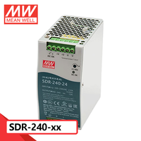 Alimentation à découpage Mean Well SDR-240 Series 240W avec boîtier en maille métallique, tensions de sortie simples 24V/48V