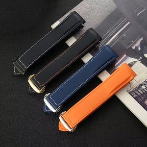 Correa de goma de silicona curvada original adecuada para O mega New S eamaster 300 S peedmaster S <span class=keywords><strong>Eiko</strong></span> H amilton - Product Image 1