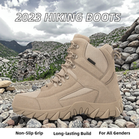Bottes de randonnée de combat pour entraînement sur terrain extérieur 2023, coupe mi-haute, crampons de cheville, caoutchouc antidérapant, automne, hiver, printemps, été