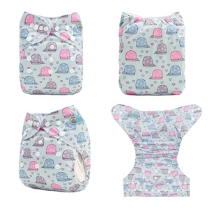 Alvababy可重复使用婴儿布尿布可洗婴儿布尿布时尚设计口袋尿布环保批发布尿布 - Product Image 3