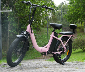 دراجة كهربائية قابلة للطي بإطارات سميكة 20 بوصة، 7 سرعات، شوكة تعليق من الألومنيوم، للمدينة، للأطفال والنساء، محرك خلفي، فرامل قرصية - Product Image 2