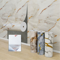 Papier peint de luxe en PVC doré à motif marbré, autocollant mural auto-adhésif, panneau à coller et à décoller pour salon, chambre à coucher, intérieur