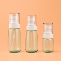 Paquet de pulvérisation de brouillard de cheveux de lotion de soins de la peau cosmétique vide de haute qualité 30ml 60ml 80ml 100ml bouteille en plastique ronde PETG