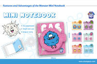 Ensemble de mini-carnets Strange Us Monster, mignons et kawaii, avec fermeture magnétique, lot de 2, bloc-notes de poche, emballage blister |   Rechercher des Agents Exclusifs Mondiaux