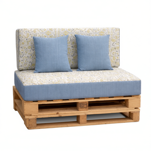 Set di 4 Cuscini Durevoli in Tessuto per Pallet da Esterno 120x80 e 120x50 cm, Spessore 12 cm, con Rivestimento Rimovibile per Divano da Giardino e Arredamento da Patio - Product Image 1