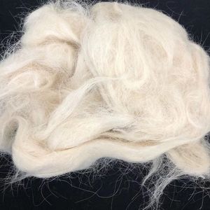 Prix bas, 6-8 cm, 100% poil de chèvre blanc naturel, déchets de poil de chèvre - Product Image 3