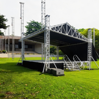 Structure de scène en aluminium G14 100*100mm avec connexion par raccordement, structure modulaire pour expositions et installation de stades