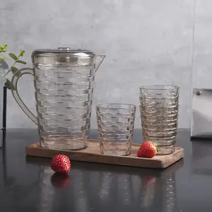 Good Quality Kitchenware 2000ml Transparent PS Plastic Clear Large Water Jug Pitcher