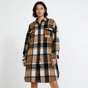 Manteau long en mélange de laine pour femme 2026, chaud, épais, double boutonnage, style trench-coat pour l'hiver - Product Image 2