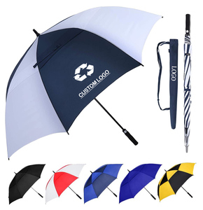 Semi-Automatic Open Wholesale 30 Inch Large Windproof Logo Prints Big Luxury Promotional Branded Custom Golf Umbrella