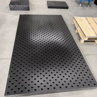 Meja Las Fleksibel 3D D28 D16 Pelat Permukaan Besi Cor Modular untuk Pengelasan Robot dan Fabrikasi Otomatis