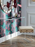Table de toilette en acrylique transparente, luxe léger, simple et moderne, bureau de travail, bureau d'ordinateur