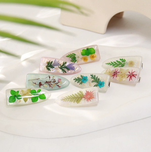 Nouvelle perle perle <span class=keywords><strong>nacre</strong></span> compte-gouttes résine fleur séchée <span class=keywords><strong>pince</strong></span> à <span class=keywords><strong>cheveux</strong></span> avec frange <span class=keywords><strong>pince</strong></span> latérale cadeau pour les amis - Product Image 1