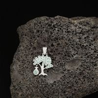 Nouveau Pendentif Doré Style Dollar Tree Super Brillant avec Chaîne Corde et Pierres Zircon, Bijou Cadeau