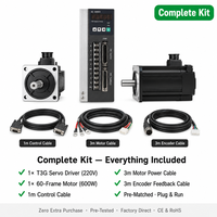 Moteur servo monophasé 220V 600W 3000RPM 1.91N.m avec variateur de vitesse intégré pour l'automatisation industrielle