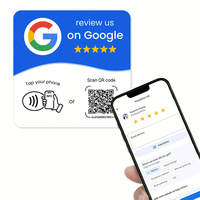 Autocollant NFC NTAG215 pour avis Google avec dos adhésif, autocollant de table avec code QR dynamique modifiable, à taper pour laisser un avis