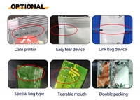 Machine d'emballage verticale entièrement automatique pour jus de légumes et de citron en sachet stick, avec remplissage et scellage 3 côtés, en acier inoxydable 304 de qualité alimentaire, pour miel