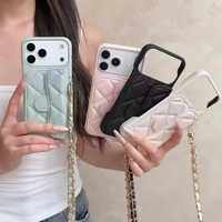 Étui de téléphone en cuir vierge pour sublimation avec lanière et porte-cartes pour iPhone 17 16 15 14 Pro