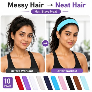 Bandeaux de sport noirs personnalisés en gros avec logo brodé, accessoires pour cheveux pour le sport, la mode et le maquillage, bandeaux pour femmes - Product Image 4