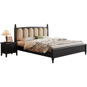 <span class=keywords><strong>Letto</strong></span> Matrimoniale Vintage Francese in Legno Massello Imbottito, Misure 1.5m 1.8m, Stile Americano con Colonna Romana, Antico, Non Pieghevole, per Camera Padronale - Product Image 5