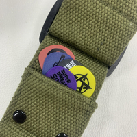 Modern Design Cotton Material Leather Ends Adjustable Length Guitar Strap Guitar Accessories