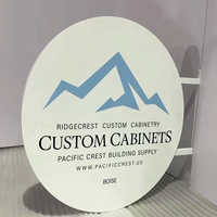 Boîte à lumière ronde publicitaire personnalisée avec logo 3d signalisation pour commerce de plein air enseigne à led boîte à lumière led circulaire pour l'extérieur