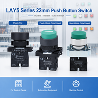 Tombol Tekan LAY5 22mm IP65 10A Flush Raised Push Button Switch Momentary Latching Panel Mount Start Stop Control Button