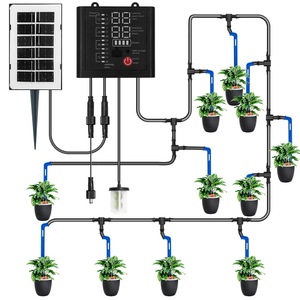Système d'<span class=keywords><strong>arrosage</strong></span> et d'irrigation programmé pour plantes, fleurs, légumes et fruits solaires, kit d'irrigation goutte à goutte, dispositif d'<span class=keywords><strong>arrosage</strong></span> <span class=keywords><strong>automatique</strong></span> pour cour - Product Image 1