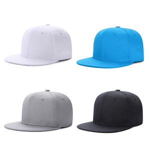 رجالي مسطح حافة فارغة جديدة عادي المفاجئة الظهر شعار مخصص الهيب هوب قبعات الرجال والطباعة السوداء - Product Image 1