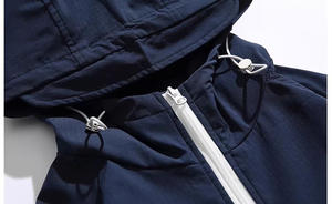 Sweat à capuche vintage pour <span class=keywords><strong>homme</strong></span>, imperméable, coupe-vent, col montant, logo personnalisé sur le devant, streetwear de basketball, veste de chasse - Product Image 5