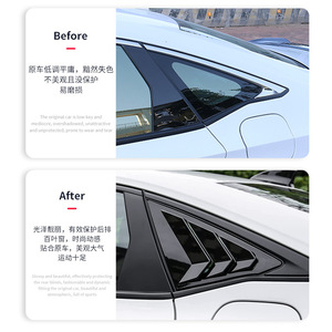 Cubiertas de Ventilación Laterales para Ventana Trasera de Honda Civic 11ª Gen., Textura de Carbono Negro, ABS, Compatibles con Modelos 2022 - Product Image 3